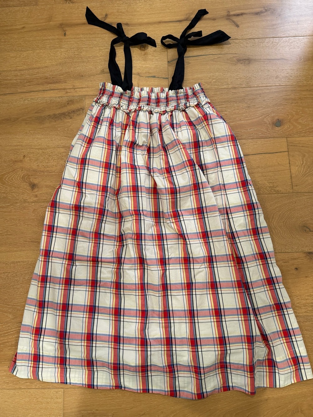 Buru Smocked Plaid Dress - size M/L